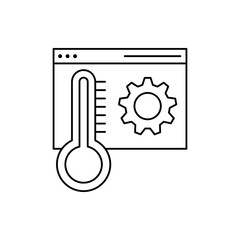 Fototapete - Browser temperature setting icon. Element of Internet in life icon