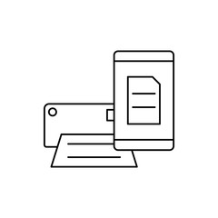 Poster - Printer smartphone smart icon. Element of Internet in life icon