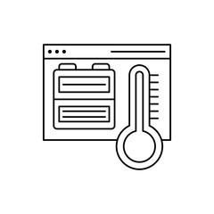 Fototapete - Browser burner smart temperature icon. Element of Internet in life icon