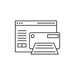 Fototapete - Browser printer smart icon. Element of Internet in life icon