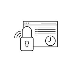 Fototapete - Browser lock wifi smart icon. Element of Internet in life icon