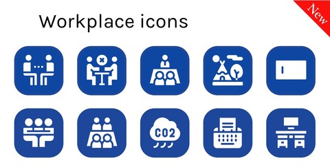 Poster - workplace icon set