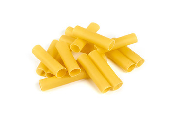 Wall Mural - Italian cannelloni pasta tubes isolated over white background.