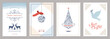 © KatyaKatya - Elegant vertical winter holidays greeting cards.