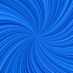Poster - Abstract swirl background from blue curved spiral ray stripes - vector graphic