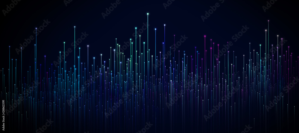 Abstract dot point connect with gradient line .design , internationalization social network or business big data connection technology concept . - obrazy, fototapety, plakaty 