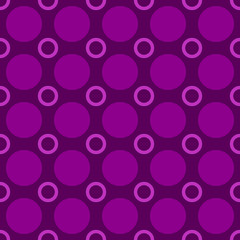 Poster - Seamless purple color abstract circle pattern background - vector illustration