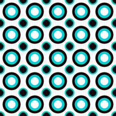 Poster - Abstract repeating circle pattern background design - color vector graphic