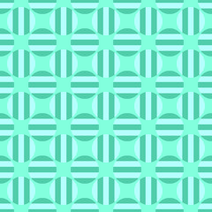Poster - Seamless geometric circle pattern background design - color vector illustration