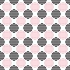 Poster - Abstract seamless circle pattern background design - color vector graphic