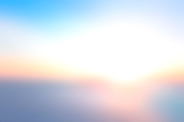 hope concept: bokeh light and abstract blurry blue sky and clouds mountain sunrise background