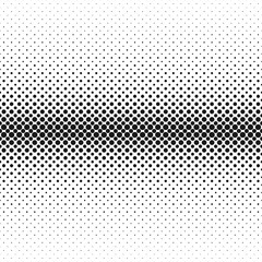 Poster - Monochrome geometric halftone circle pattern background template - abstract vector graphic design