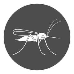 Wall Mural - Mosquito icon. Gnat symbol. Vector.