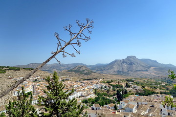 Sticker - Ville de Velez Blanco. Espagne. Vue qérienne.