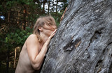 Naked girl outdoor