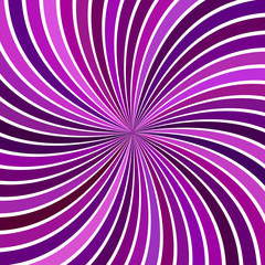 Poster - Purple hypnotic abstract spiral background - vector graphic design with striped rays
