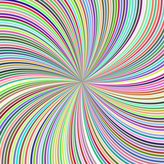 Poster - Colorful abstract psychedelic striped spiral background design - vector illustration from swirling rays