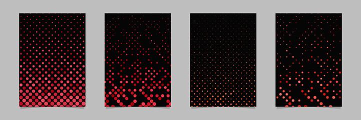 Poster - Abstract seamless dot pattern page template set - vector graphics