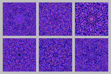 Poster - Dynamic circular mosaic background set - abstract hypnotic vector graphic design