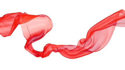 Abstract red flowing cloth