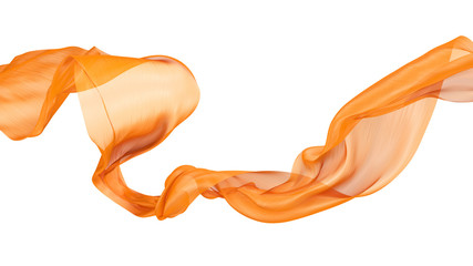 Wall Mural - abstract orange flowing cloth
