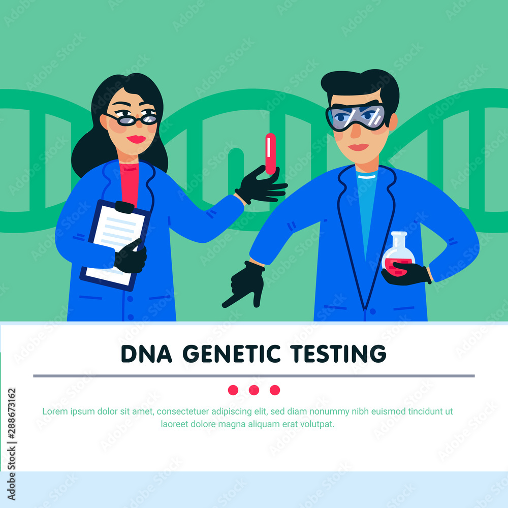 Genome sequencing concept. Scientists working in Nanotechnology or ...
