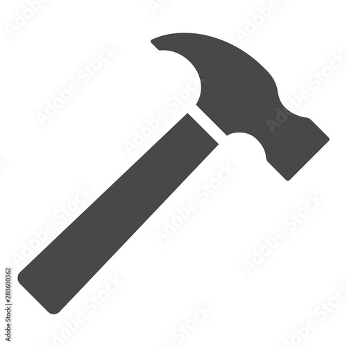 Cuadros en Lienzo Hammer simple icon. Vector illustration