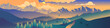 Mountains panoramic view minimalist illustration