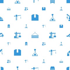 Poster - crane icons pattern seamless white background