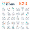 © M.Style - Set Vector Line Icons of B2G