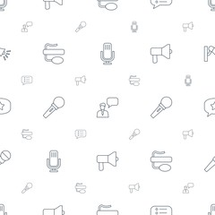 Sticker - speak icons pattern seamless white background