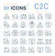 © M.Style - Set Vector Line Icons of C2C
