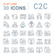 © M.Style - Set Vector Line Icons of C2C