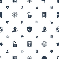 Poster - safe icons pattern seamless white background