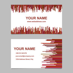 Poster - Modern business card template design set - vector identity design with rounded stripes on white background