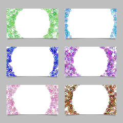 Poster - Abstract business card background template set with colroed circles
