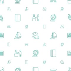Poster - international icons pattern seamless white background