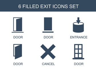 Aufkleber - exit icons