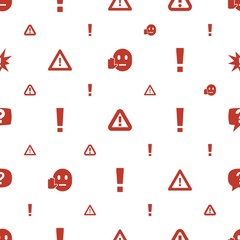 Poster - exclamation icons pattern seamless white background