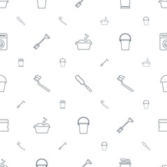 Sticker - wash icons pattern seamless white background