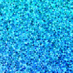 Wall Mural - Polygonal mosaic triangular polygon pattern background - trendy vector illustration with blue triangles