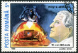 canvas print picture - ROMANIA - 1989: shows Wernher Magnus Maximilian Freiherr von Braun (1912-1977), lunar module