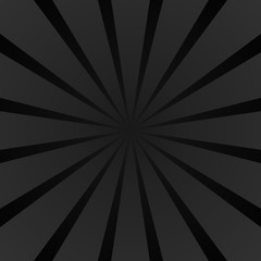 Poster - Black abstract ray burst background - gradient vector design with radial stripe rays