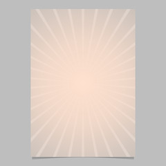 Poster - Abstract gradient sunray brochure template - vector poster background graphic design from striped rays