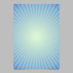 Poster - Retro abstract star burst flyer background template - vector document background graphic from radial stripes
