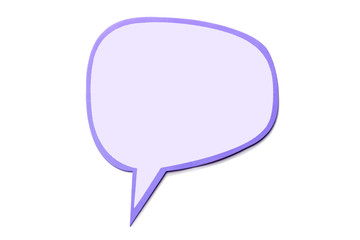 Wall Mural - speech bubble as a cloud with pink border isolated on white background. copy space