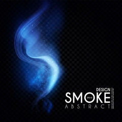 Canvas Print - Abstract transparent light wave and smoke effect. Magic mist.