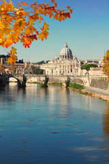 Wall Mural - St. Peter's cathedral over bridge