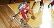 © haizon - Professional basketball player in action on a sports arena
