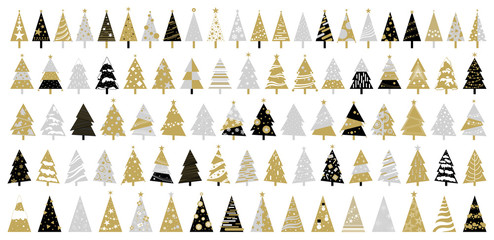 christmas tree on white background vector illustration
